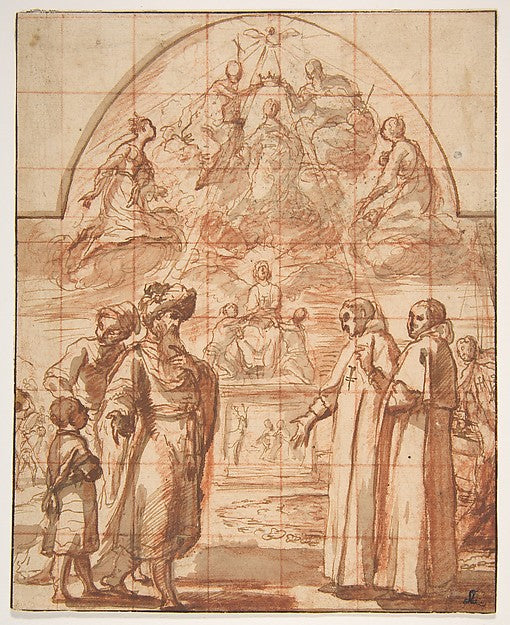 Allegory of the Trinitarian Order 1577–1668-Alessandro Tiarini,  Poster Print Wall Art