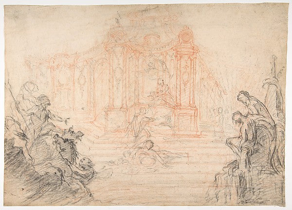 Study for a Festival Machine 18th cent-Attributed to Laurent H, Poster Print