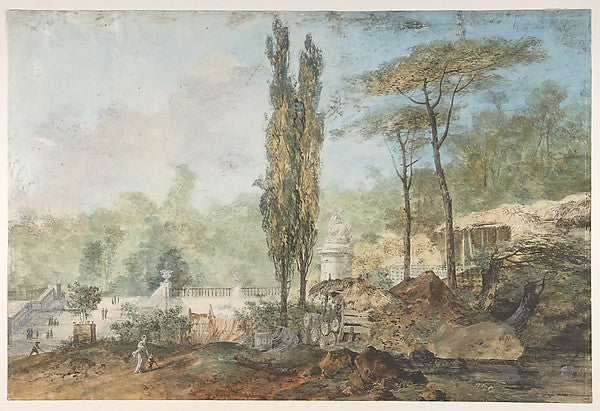 View of a Park n.d.-Louis Gabriel Moreau,16x12"(A3) Poster