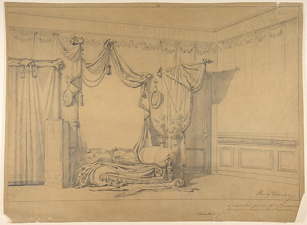 Design for a bedroom 19th cent-Henri Perron,  Poster Print