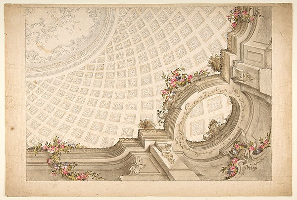 Design for a Cupola Decoration-Giovanni Antonio Torricelli ,16x12