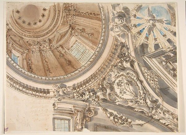 Design for Part of a Church Ceiling with a Dome 1735–1817-Faus, Poster Print