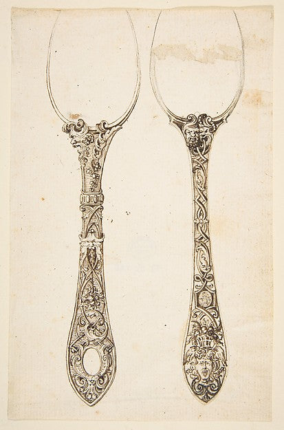 Spoon Designs 19th cent-Anonymous, French, 19th cent,  Poster Print