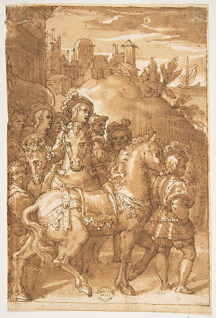 Study for the Armistice between King Francis I of France and E,  Poster Print Wall Art