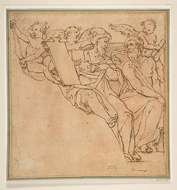 Decorative Group 16th cent-After Federico Zuccaro ,  Poster Print Wall Art