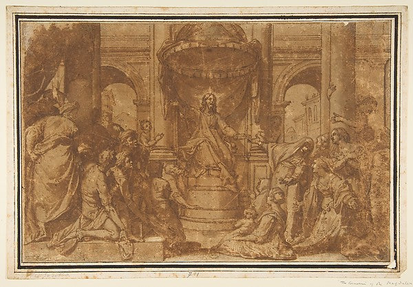 Christ Preaching 16th cent-After Federico Zuccaro ,  Poster Print Wall Art