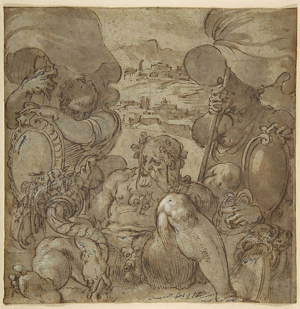 Study for the Allegory of San Gimignano and Colle Val d'Elsa 1, Poster Print