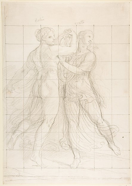 The Muses Thalia and Erato 1754–1817-Andrea Appiani,  Poster Print Wall Art