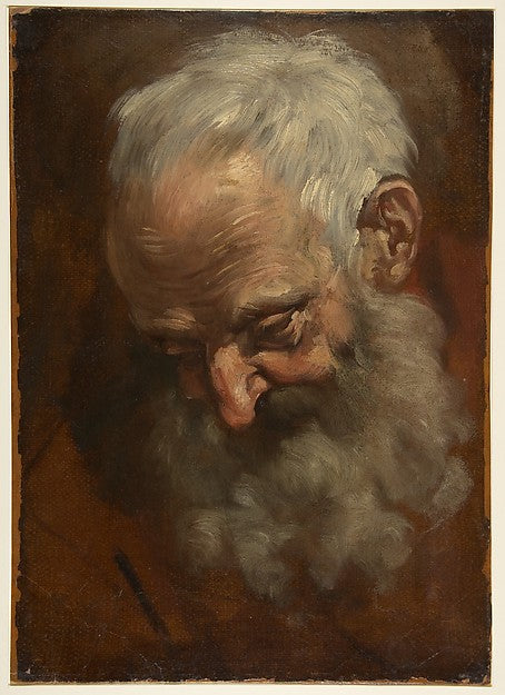 Head of a Bearded Man  1577–1660-Giacomo Cavedone,16x12"(A3) Poster