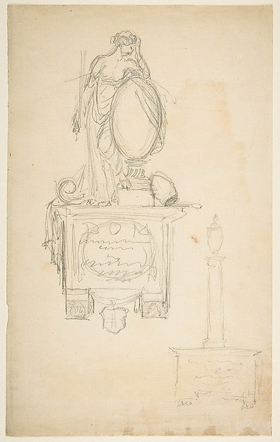 Design for a Sculpture or Monument 19th cent-Anonymous, French,  Poster Print