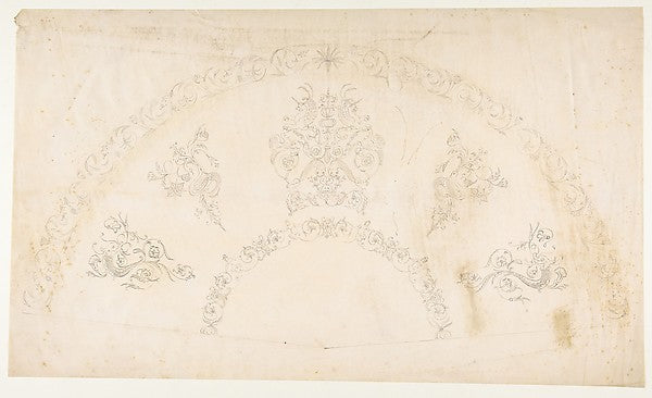 Fan Design with Grotesques 19th cent-Anonymous, French, 19th c,  Poster Print