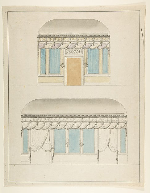 Room elevations 19th cent-Anonymous, French, 19th cent,  Poster Print