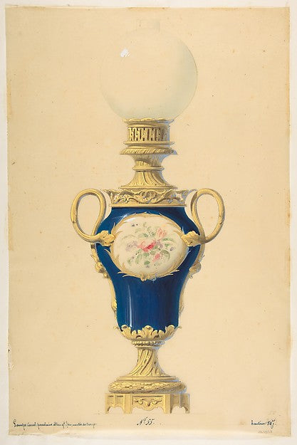 Design for an Oil Lamp 19th cent-Anonymous,French,19th cent,  Poster Print Wall Art
