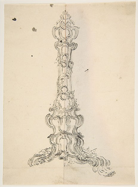 Design for a Candlestick 18th cent-Anonymous, French, 18th cen, Poster Print