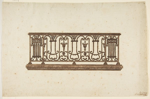 Design for an Iron Railing 18th cent-Anonymous,French,18th c, Poster Print