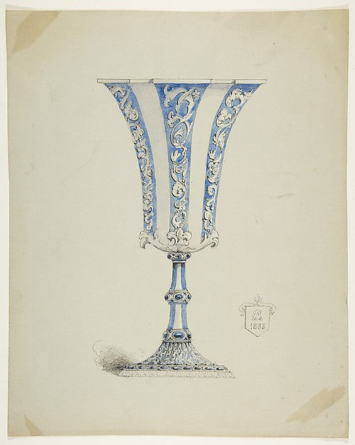 Design for a Chalice 1855-Anonymous,French,19th cent,  Poster Print Wall Art