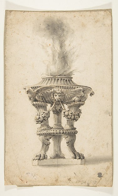 Study of a Fire Urn c1770–90-Attributed to Anonymous, French, , Poster Print