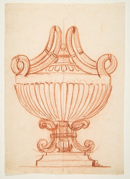 Design for a Covered Vase 18th cent-Attributed to Anonymous,F,  Poster Print Wall Art