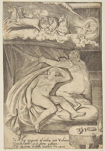 Venus and Mars discovered by Apollo from 'The Loves of the God,  Poster Print