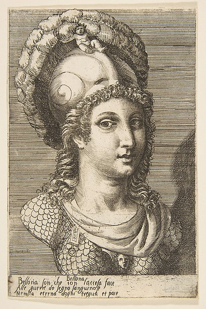 Bust of Bellona c1531–76-Giulio Bonasone ,  Poster Print