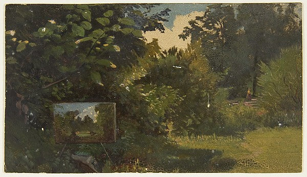 Landscape with an Easel 19th cent-Anonymous, French, 19th cent,  Poster Print