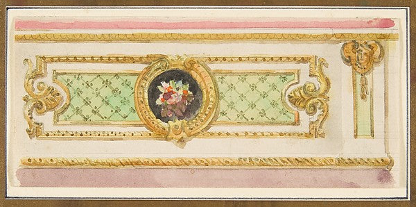 Design for a Decorative Wall Panel 19th cent-Anonymous, French,  Poster Print