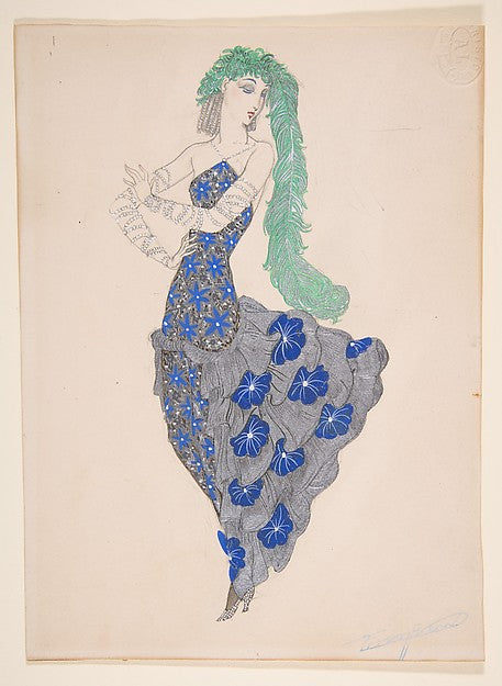 Design for a theater costume c1920–1939-Anonymous,French,19t,  Poster Print Wall Art