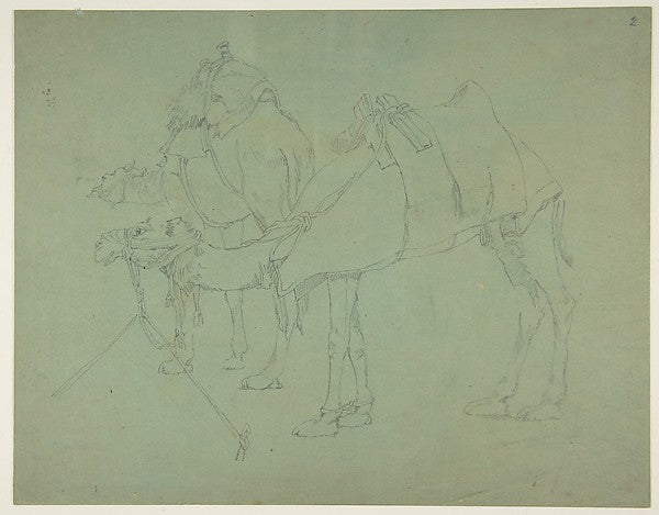Two Camels 19th cent-Anonymous, French, 19th cent,  Poster Print
