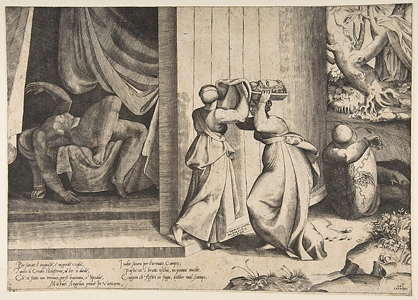 Judith passing the head of Holofernes to her maidservant  the,  Poster Print Wall Art
