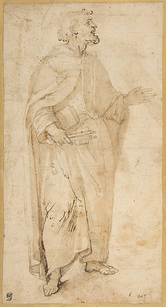 Standing Figure of Saint Peter Holding Book and Keys. 1536/7–1,  Poster Print Wall Art