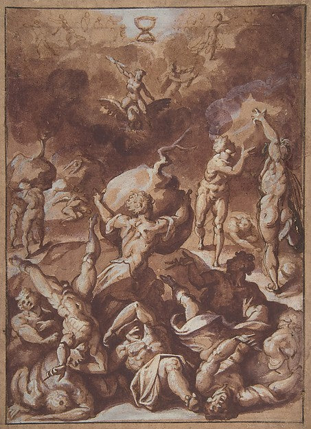 Jupiter Fighting the Giants. 1540–96-Jacopo Zucchi,  Poster Print Wall Art
