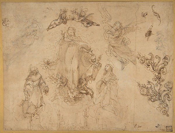 The Virgin Protectress of the City of Siena 1588-Francesco Van,  Poster Print Wall Art
