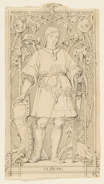 The Young Siegfried 1839-Julius Hübner ,  Poster Print Wall Art