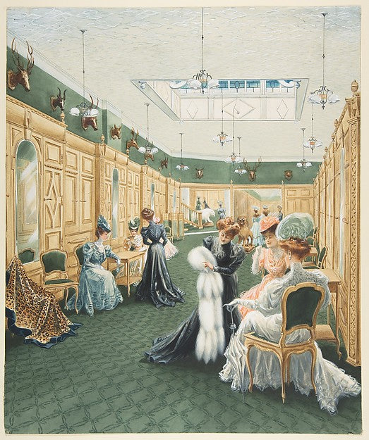 A London Furrier 19th cent-Anonymous, French, 19th cent,16x12"(A3)Poster