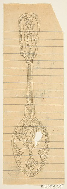Design for a Spoon 19th cent-Anonymous, French, 19th cent,  Poster Print