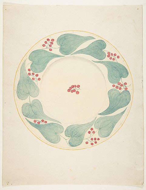 Design for a Fruit Plate 19th cent-Anonymous,French,19th cen,  Poster Print Wall Art