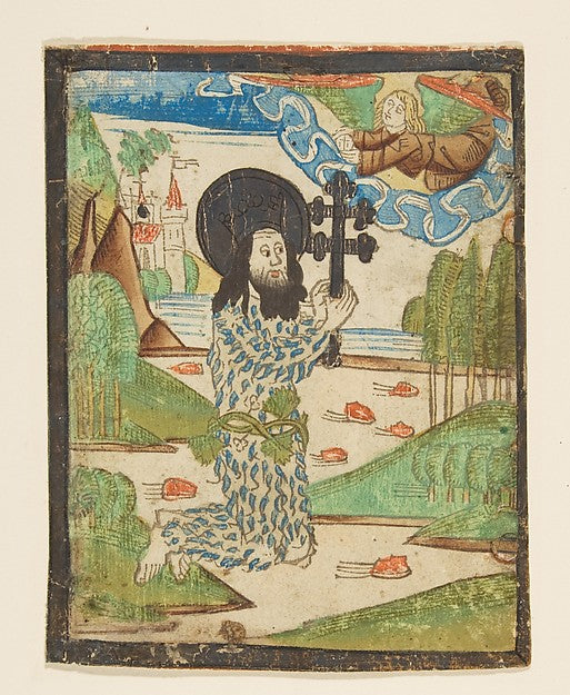 Saint Onuphrius c1460–70-Anonymous, German, Augsburg, 15th cen,  Poster Print Wall Art