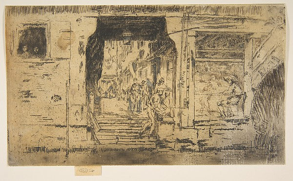 Fish Shop  Venice 1879–80-James McNeill Whistler,  Poster Print Wall Art