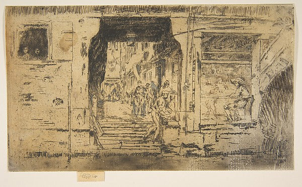 Fish Shop  Venice 1879–80-James McNeill Whistler,16x12
