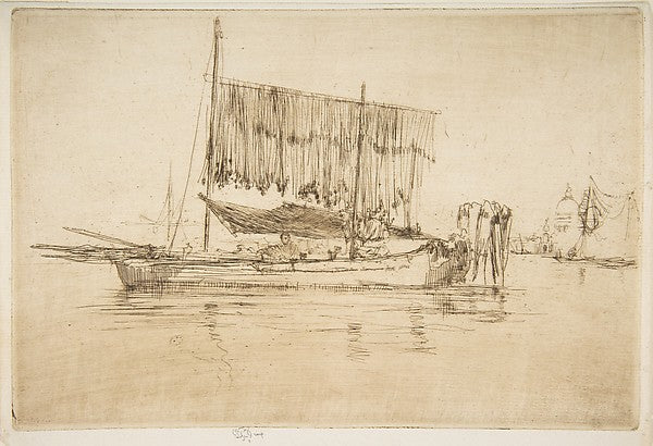 Fishing Boat 1879–80-James McNeill Whistler,16x12