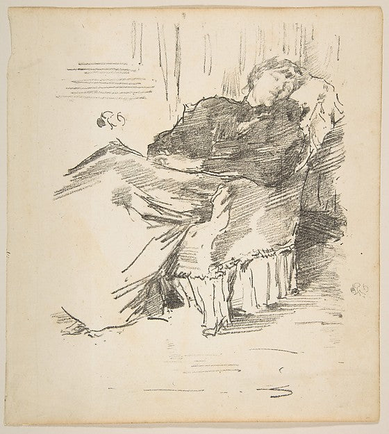La Belle Dame Endormie  1894-James McNeill Whistler,  Poster Print Wall Art