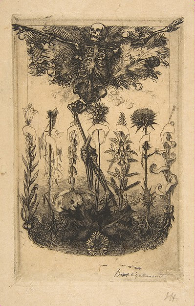 Frontispiece for "Les Fleurs du Mal" 1857-Félix Bracquemond,  Poster Print Wall Art