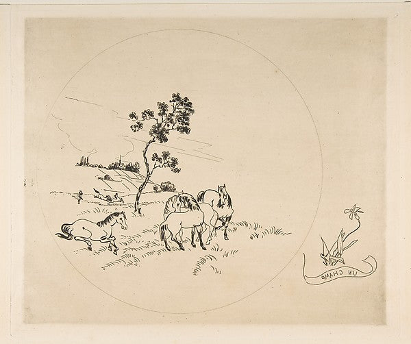 Decoration for a Plate -  A Field 1870-Félix Bracquemond,  Poster Print Wall Art