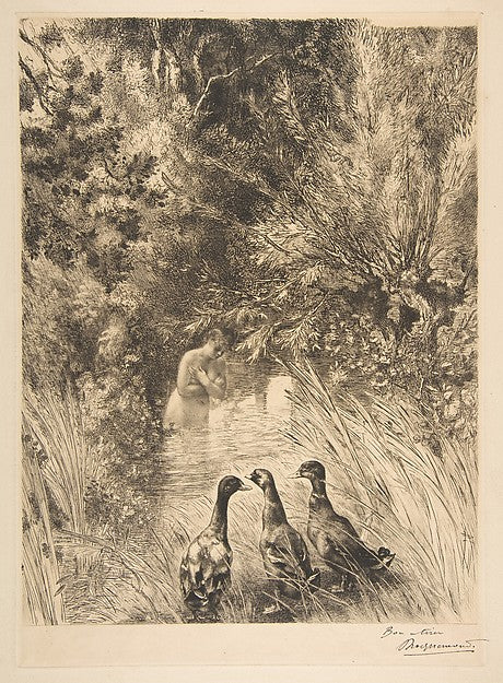 Canards surpris 1882-Félix Bracquemond,16x12