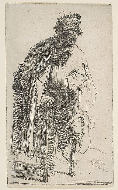 Beggar with a Wooden Leg c1630-Rembrandt , Poster Print