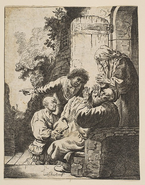 Joseph's Coat Brought to Jacob c1633-Johann Georg Hertel, Afte, Poster Print