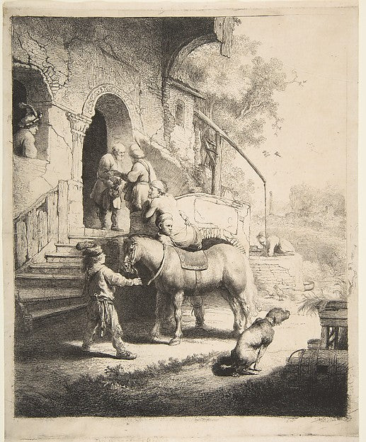 The Good Samaritan 1633-Rembrandt ,  Poster Print Wall Art