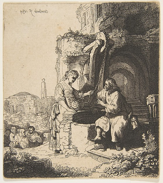 Christ and the Woman of Samaria among Ruins  1824–26-William J, Poster Print