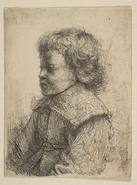 Portrait of a Boy  in Profile 1641-Rembrandt  , Poster Print