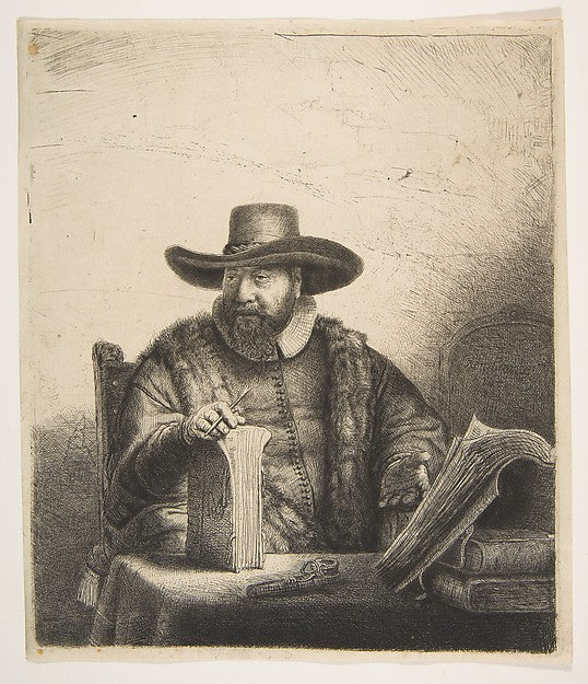 Cornelis Claesz Anslo  Preacher-Rembrandt  , Poster Print